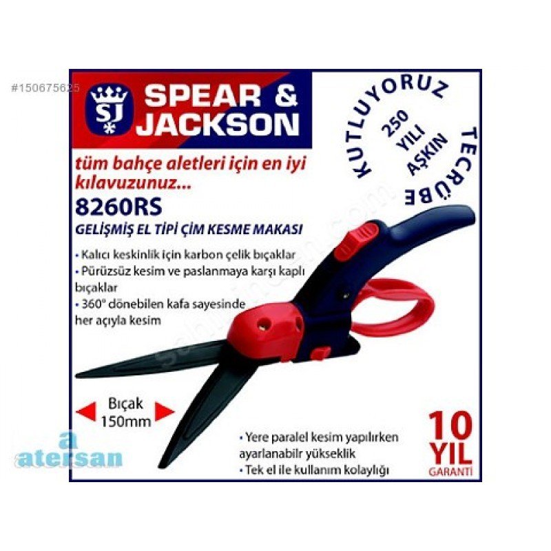 Spear&Jackson Gelişmiş El Tipi Çim Kesme Makası