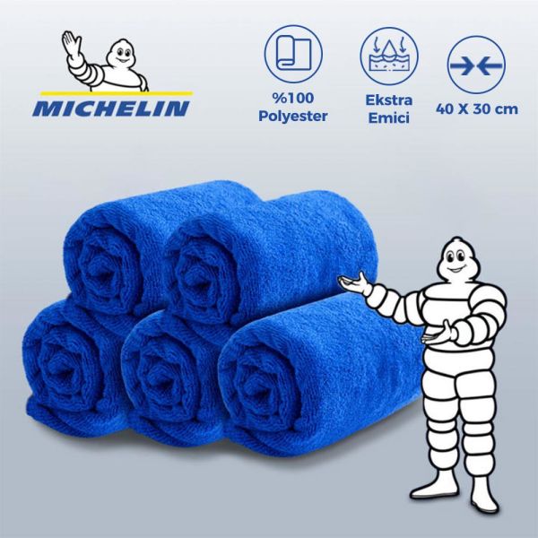 Michelin 40X30cm Süper Emici Mikrofiber Havlu 5 Adet