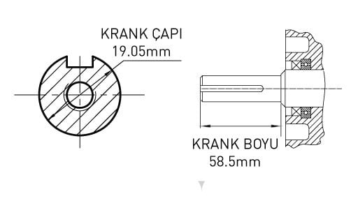 Kama By Reis KDK178FTE Dizel Motor 7Hp İpli/Marşlı Kamalı