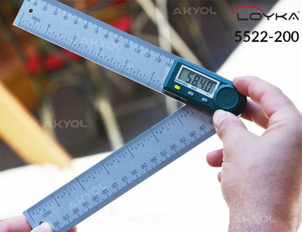 Loyka 5522-200 Dijital Açı Ölçer 200 mm