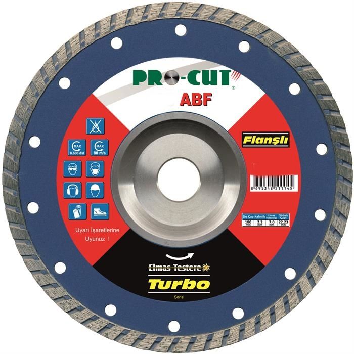 Pro-Cut 180 mm Flanşlı Turbo Elmas Testere