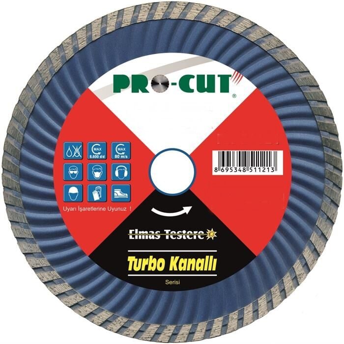 Pro-Cut 230 mm Turbo Kanallı Beton Tuğla Kesme Testeresi