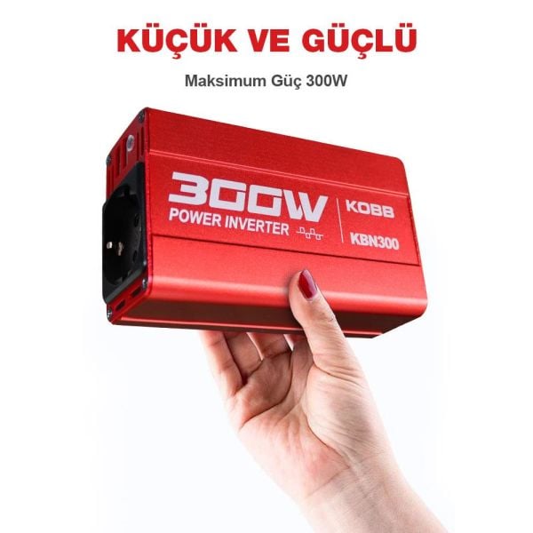 KOBB KBN300  Modifiye Sinüs Dönüştürücü İnvertör 12V/220V 300Watt