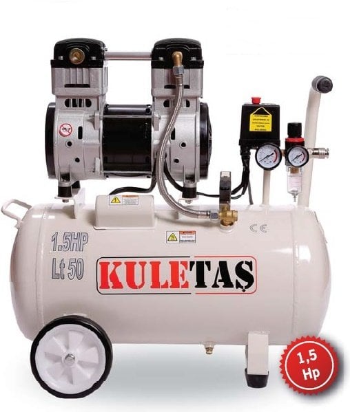 Kuletaş 50 Litre Sessiz Yağsız Hava Kompresörü 1,5 hp