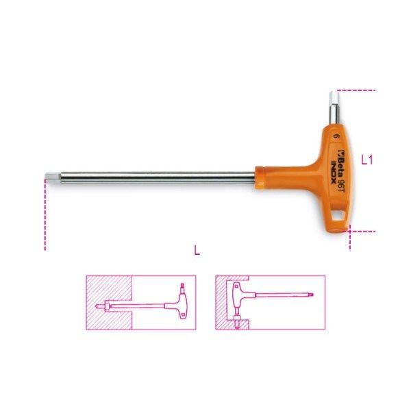 Beta 96TINOX T Allen INOX 6 mm