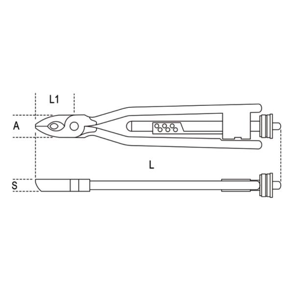 Beta 1761RS1 Sağ -Sol Dönüşlü Tel Büküm Pensi 220 mm