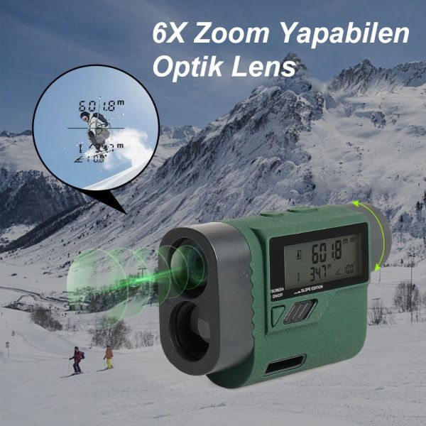 KOBB KBL1000 Optik Dürbünlü Golf Lazer Metre 1 km + Hız Tespit Cihazı