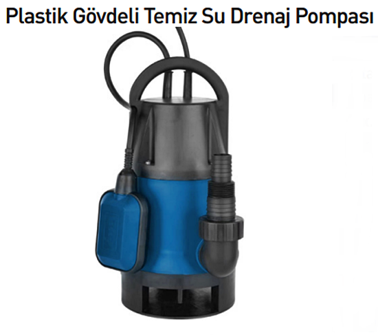 Rain Pump CD750P Plastik Gövde Temiz Su Derenaj Dalgıç Pompa 750W