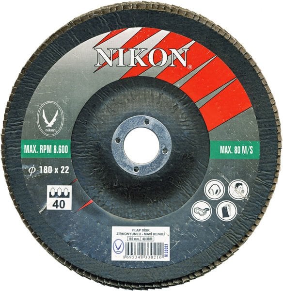 Nikon Zirkonyum Flap Disk 115mm 120 Kum 20 Adet