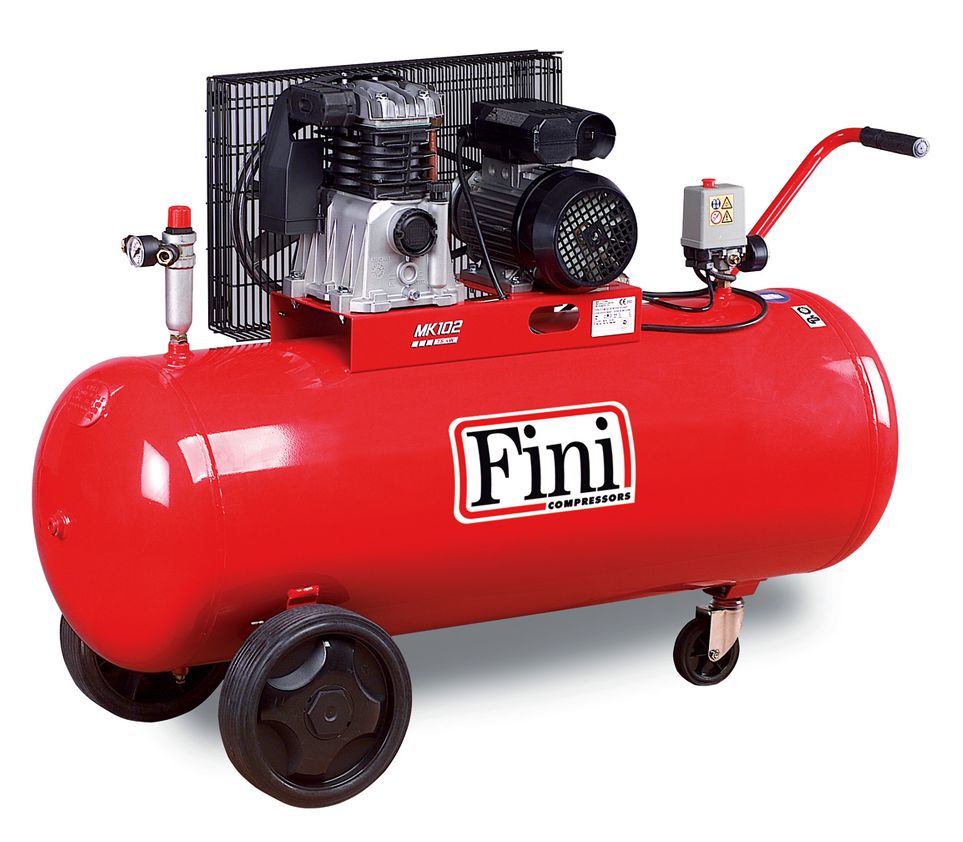 Fini MK102/N-200 Kasnaklı Yağlı Kompresör 200 lt.