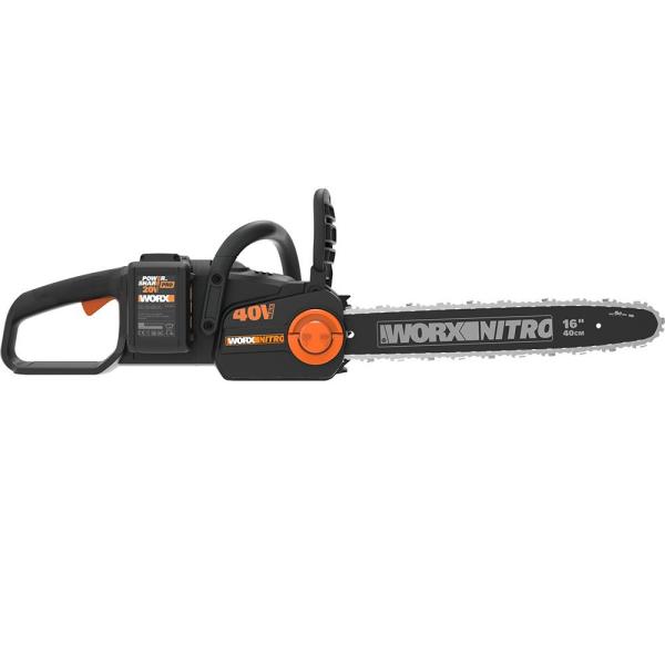 Worx 40CM Profesyonel Şarjlı Kömürsüz Zincirli Testere - 40Volt 4.0Ah Li-ion