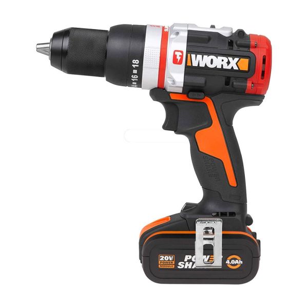 WORX 20Volt/4.0/2.0 Ah. Li-ion Çift Akülü Profesyonel Darbeli Şarjlı Matkap