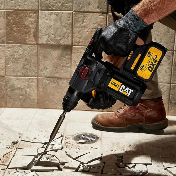 CAT DX21 Çift Akülü Şarjlı SDS-Plus Pnömatik Kırıcı ve Delici 18Volt 4.0Ah 2.2J