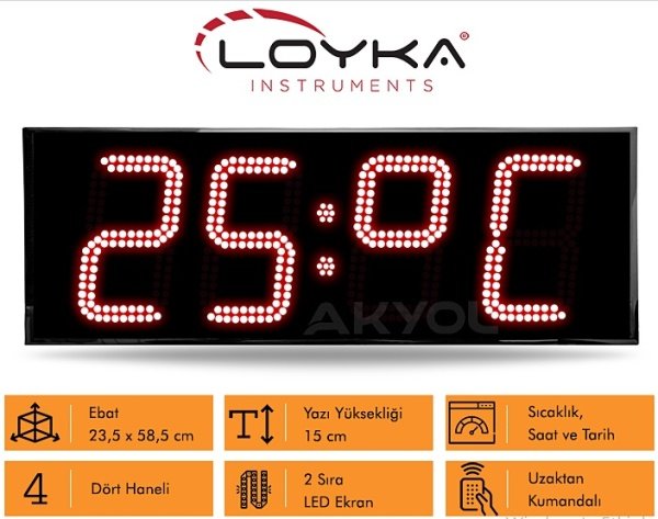 Loyka ST-154 Saat ve Derece-15 cm yazı yüksekliği