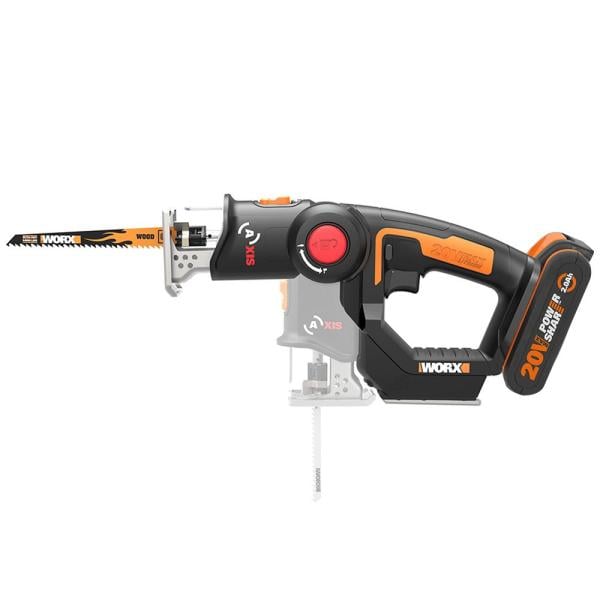 WORX WX550 Profesyonel Dekupaj ve Tilki Kuyruğu Testere  20Volt 2.0Ah.