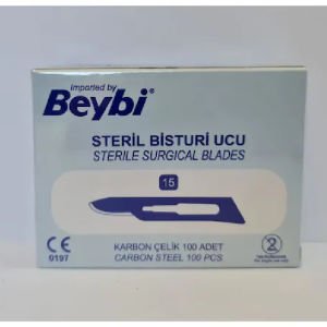 Beybi Steril Bistüri Ucu (No:15) 100 Adet x 50 Kutu - 1 Koli