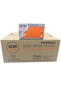 OnePlus Lateks Pudralı Muayene Eldiveni (Small) 100'lü x 20 Paket - 1 Koli