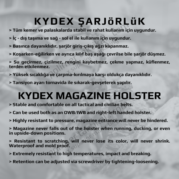 HS Produkt Kydex Şarjörlükler | HS Produkt Kydex Şarjör Kılıfları