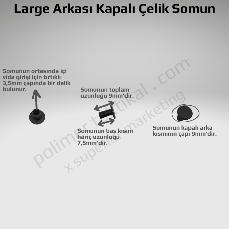 Large Arkası Kapalı Çelik Somun (20'li paket)