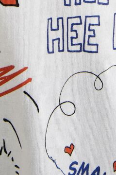 Koton Snoopy Tişört Arkası Baskılı Kısa Kollu Bisiklet Yaka Pamuklu Lisanslı
