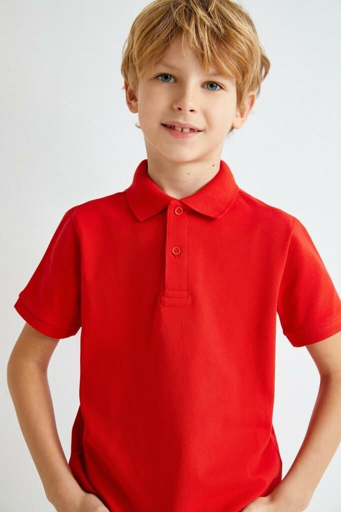 Koton Erkek Çocuk Basic Polo Yaka Tişört Kısa Kollu Pamuklu