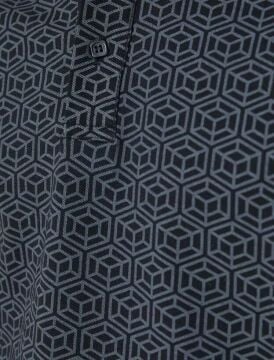 Koton Erkek Polo Yaka Tişört Geometrik Detaylı Dar Kesim