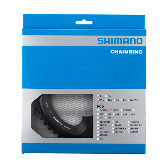 Shimano 105 Aynakol Dişli 50T-MT FC-R7000 Siyah