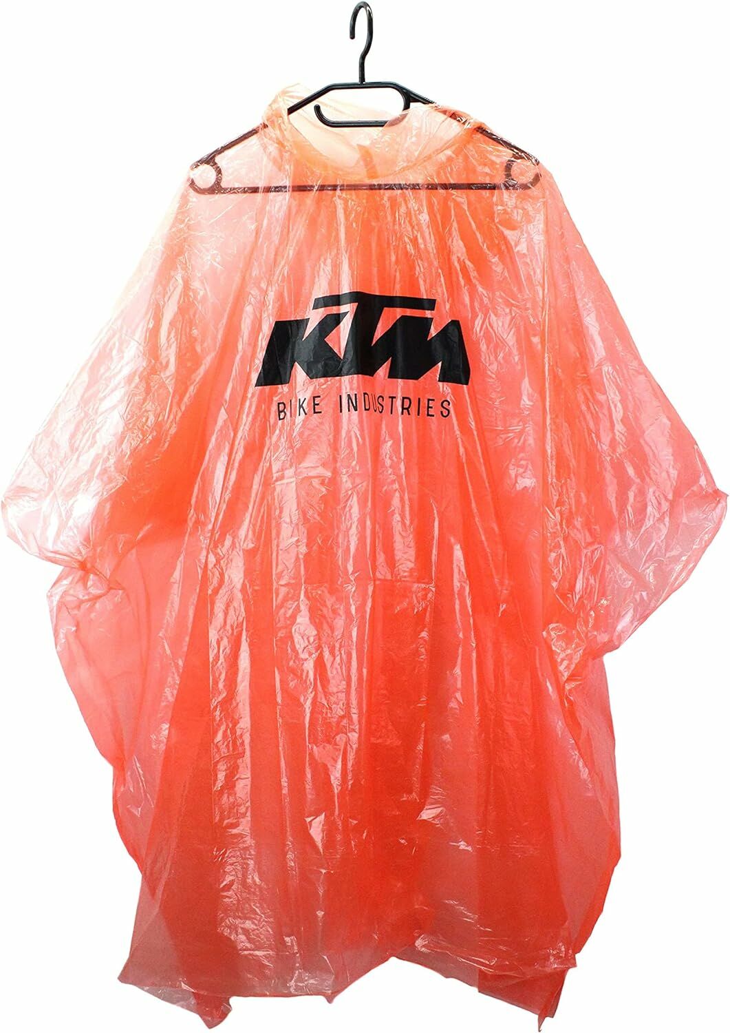 KTM Panço Yağmurluk -  127 x 100 cm -Siyah Ktm Logolu - Şeffaf Turuncu
