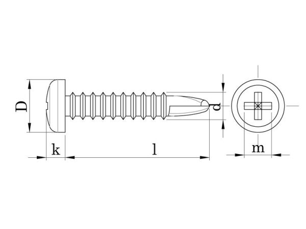 3.9x13 mm YSB Matkap Uçlu Vida DIN 7504N