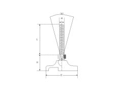 Çelik Tabanlı Cıvatalı Mafsallı Krom Ayak D100 12x100