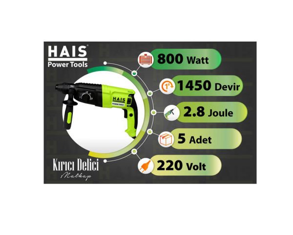 HAİS Kırıcı Delici Matkap 800 Watt 26 mm Z1A-2601SRE