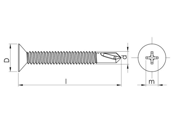 4.8x25 mm YHB İthal Matkap Uçlu Vida DIN 7504P