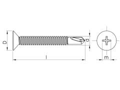 3.9x19 mm YHB İthal Matkap Uçlu Vida DIN 7504P