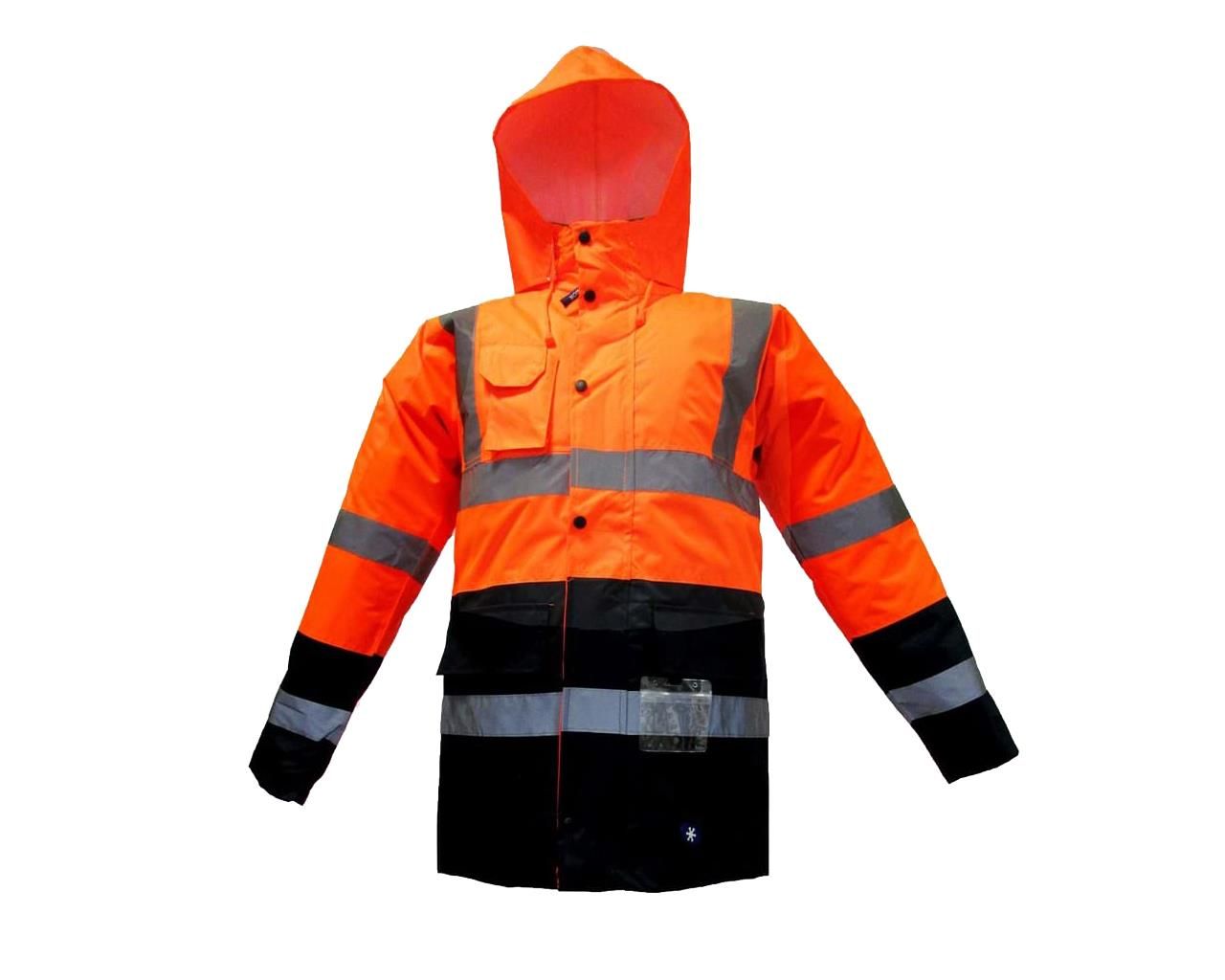 JUNIOR JN1014 Waterproof Fosforlu Oxford Parka Turuncu Lacivert L beden