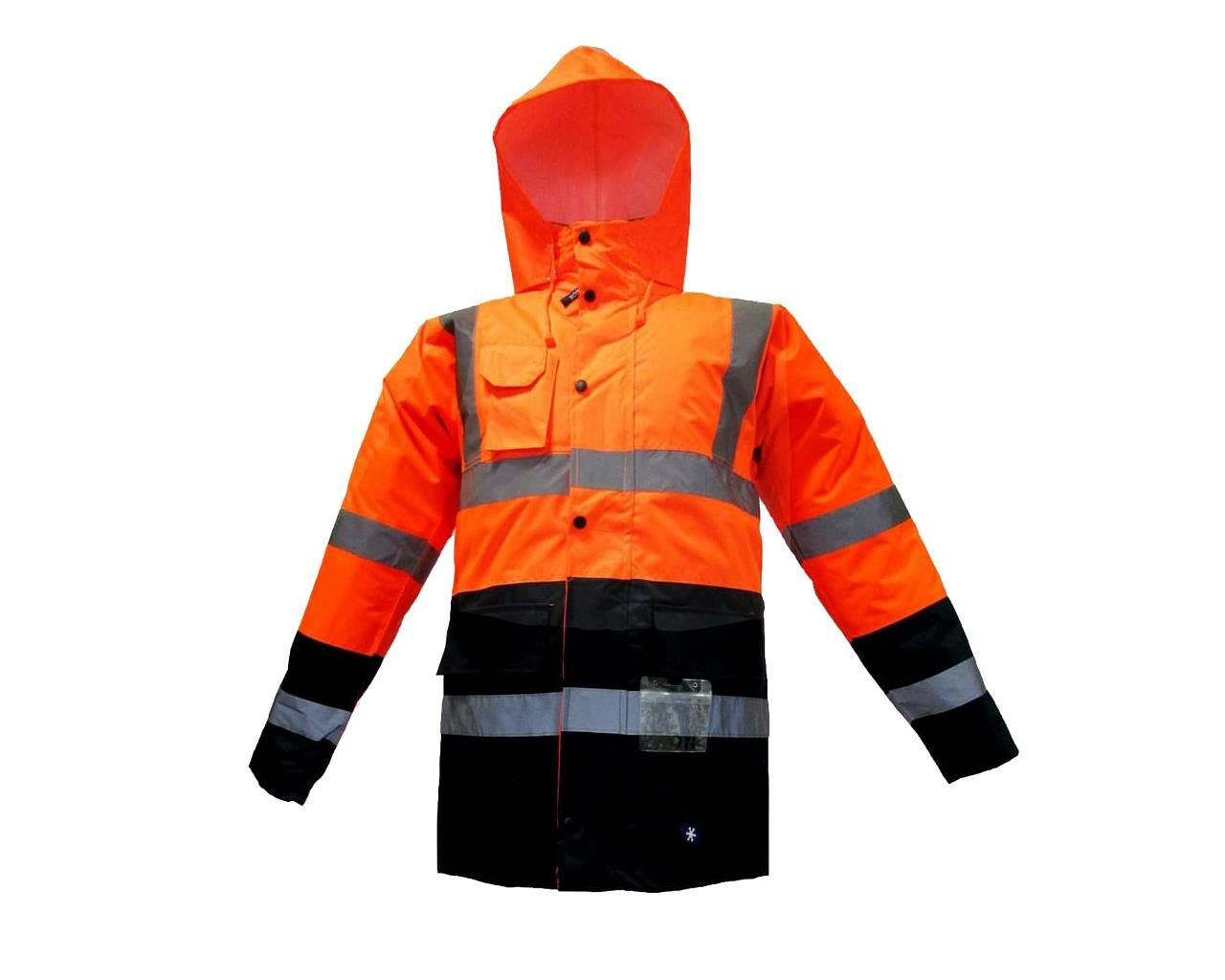 JUNIOR JN1014 Waterproof Fosforlu Oxford Parka Turuncu Lacivert XXL beden