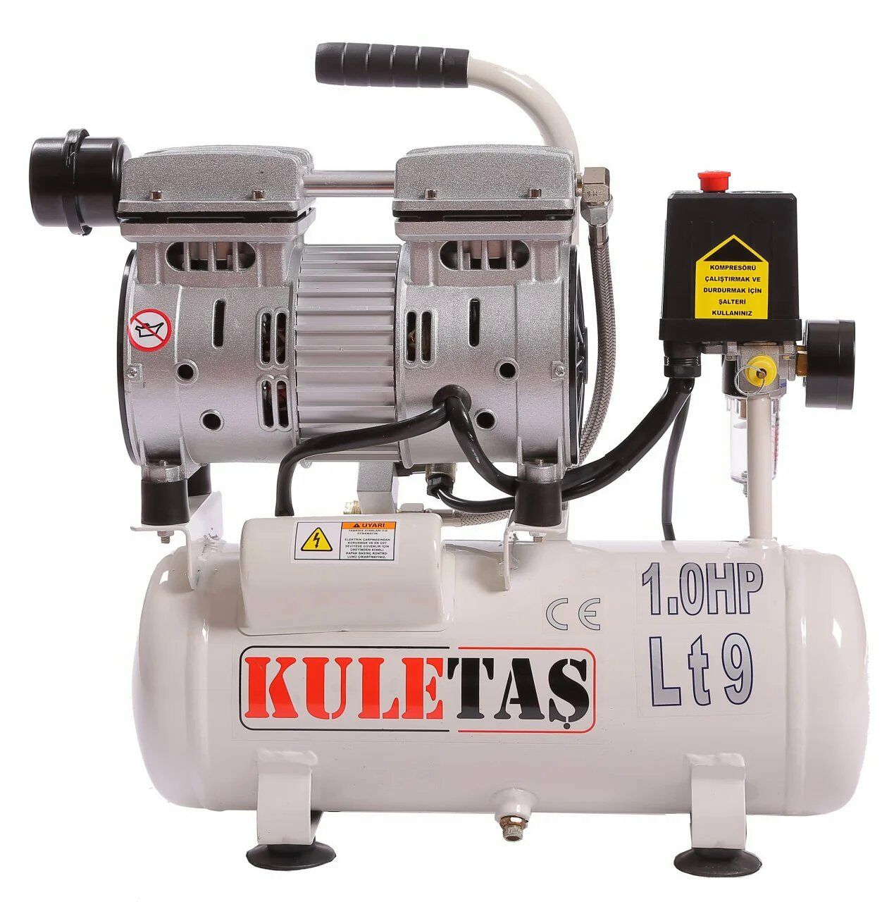 KULETAŞ SESSİZ HAVA KOMPRESÖRÜ 9  LİTRE 1HP