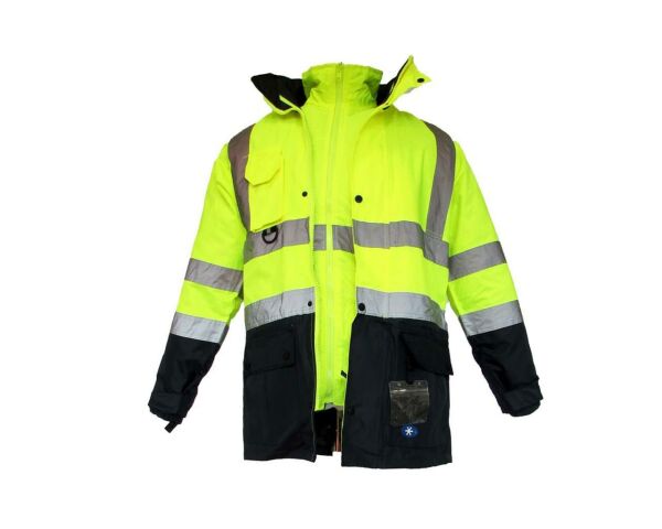 JUNIOR JN1003 Fosforlu Oxford 5+1 İçi Çıkmalı Parka Sarı M beden