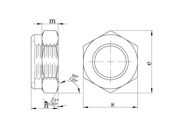 M14 Fiberli Somun DIN 985