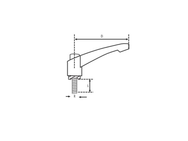 Plastik Sustalı Kol Cıvatalı M10x25