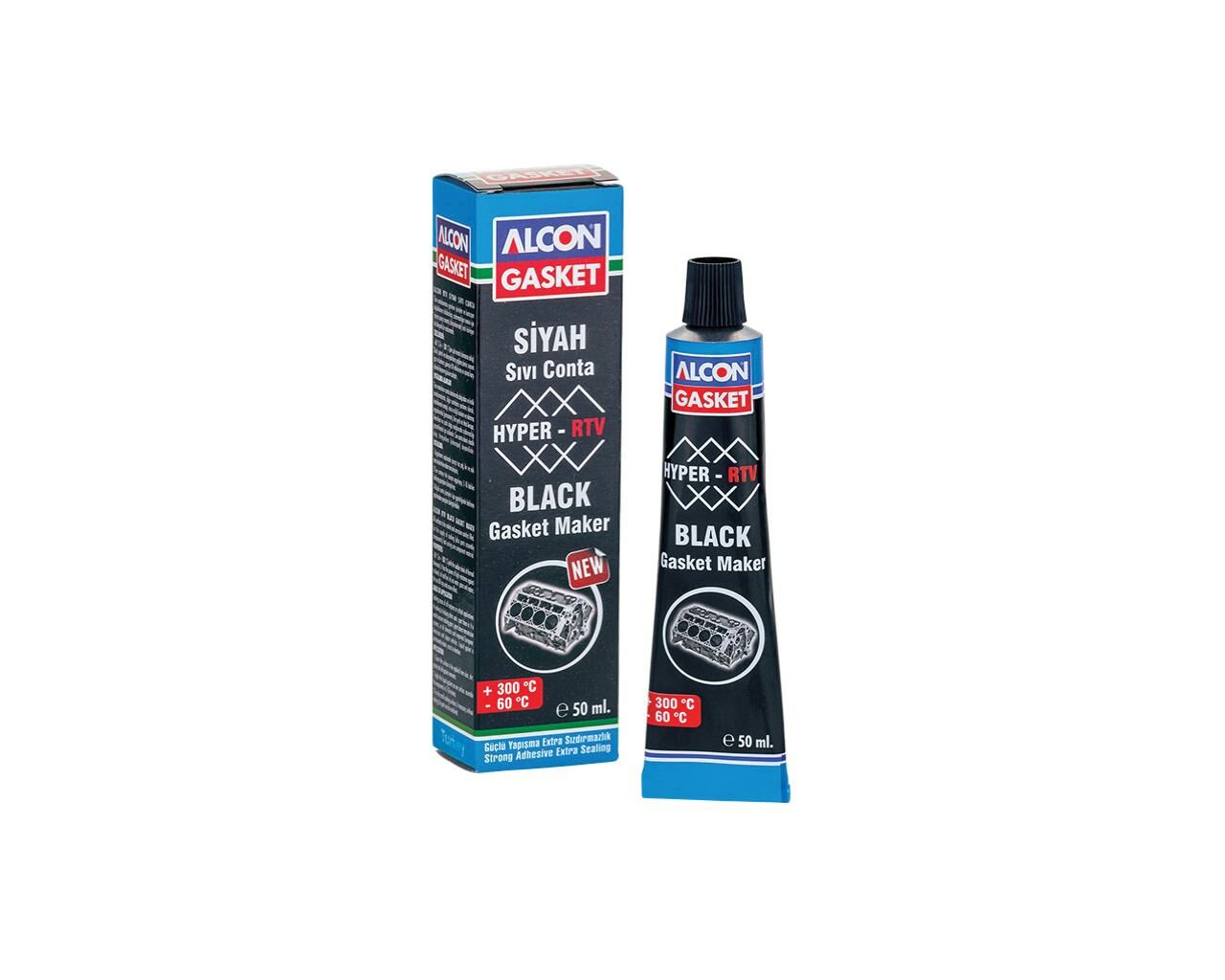 Alcon Hyper-RTV Nötr Sıvı Conta  M-3315 Siyah 50 ml