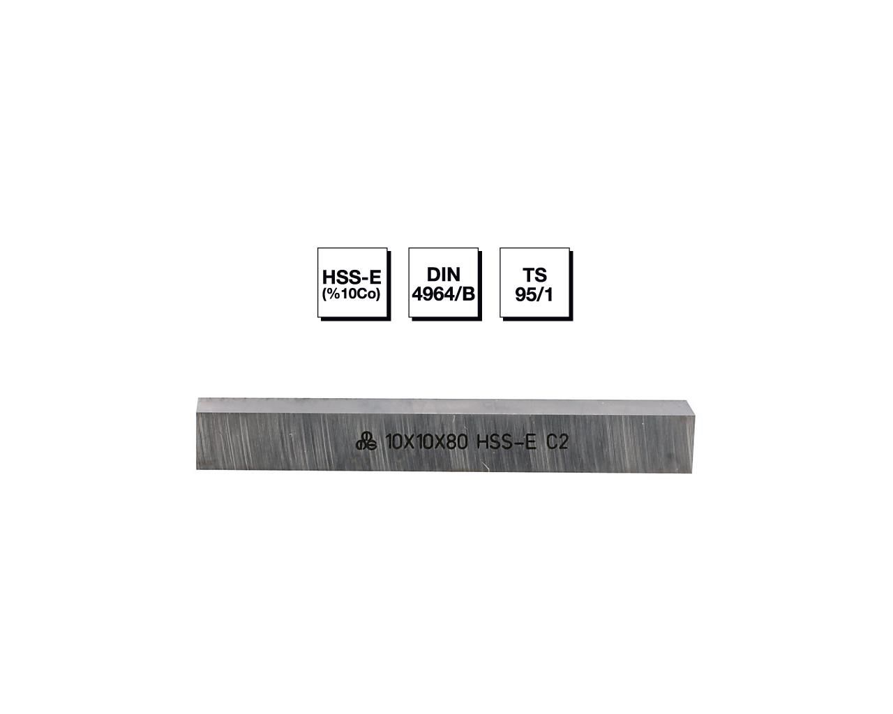 HSS - E (%10Co) DIN 4964/B Kare Kesitli Torna Kalemi 8x8x200