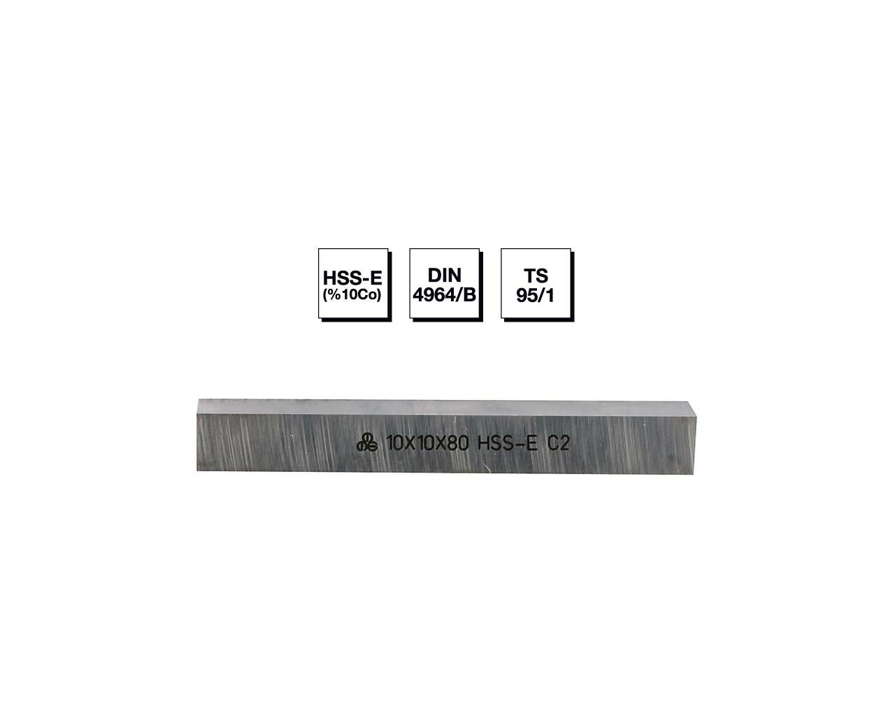 HSS - E (%10Co) DIN 4964/B Kare Kesitli Torna Kalemi 25x25x200