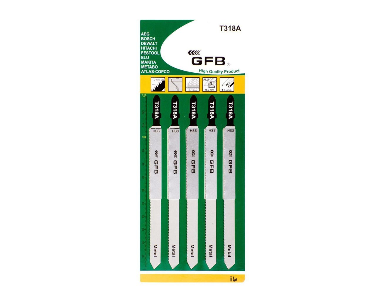 T318A Metal Uzun Dekupaj Testere Ağzı GFB2251 (5'li Paket)
