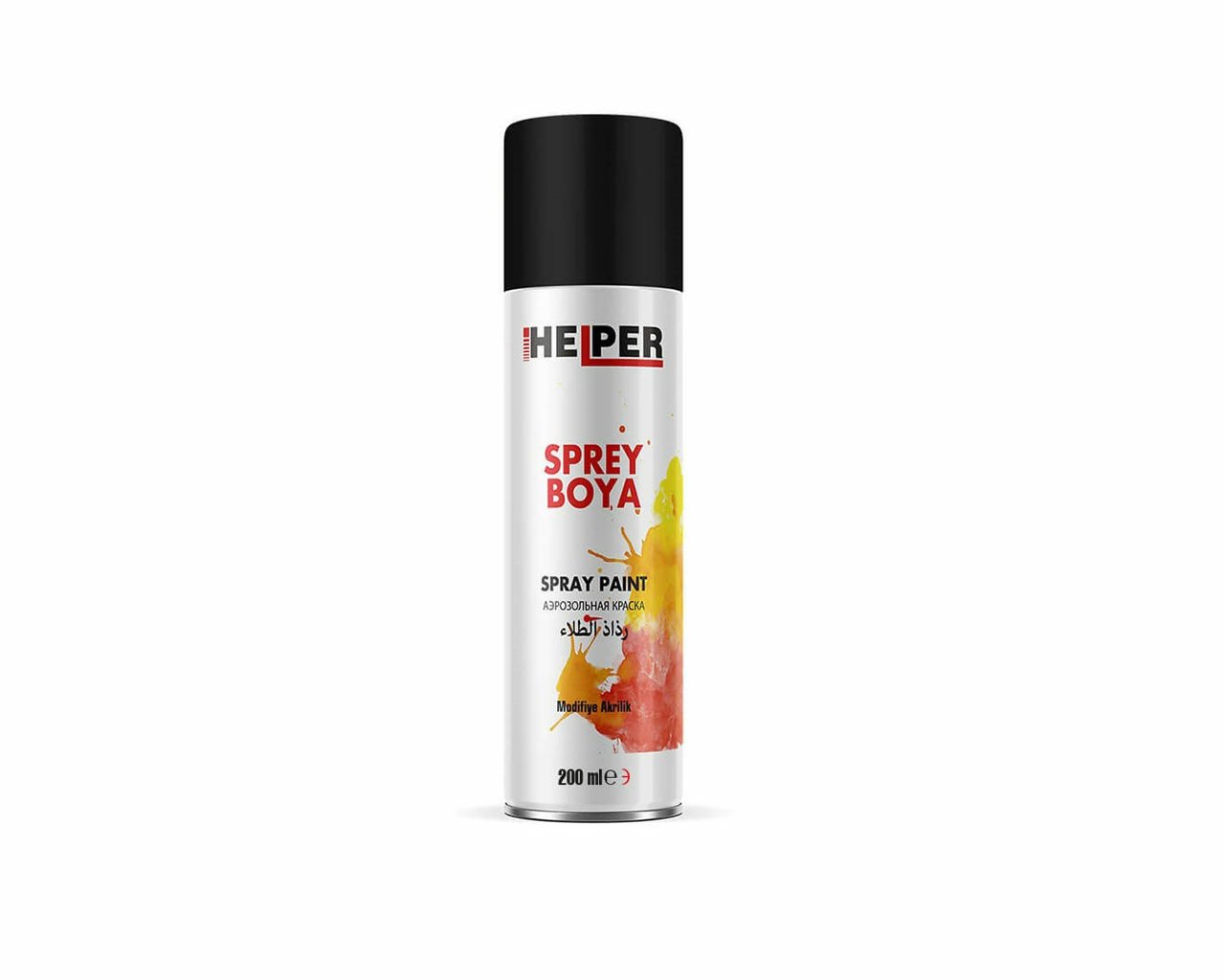 HELPER Akrilik Sprey Boya RAL 9005 Parlak Siyah 200 ml