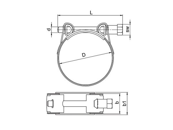 Ağır Tip Hortum Kelepçesi 162-174 mm