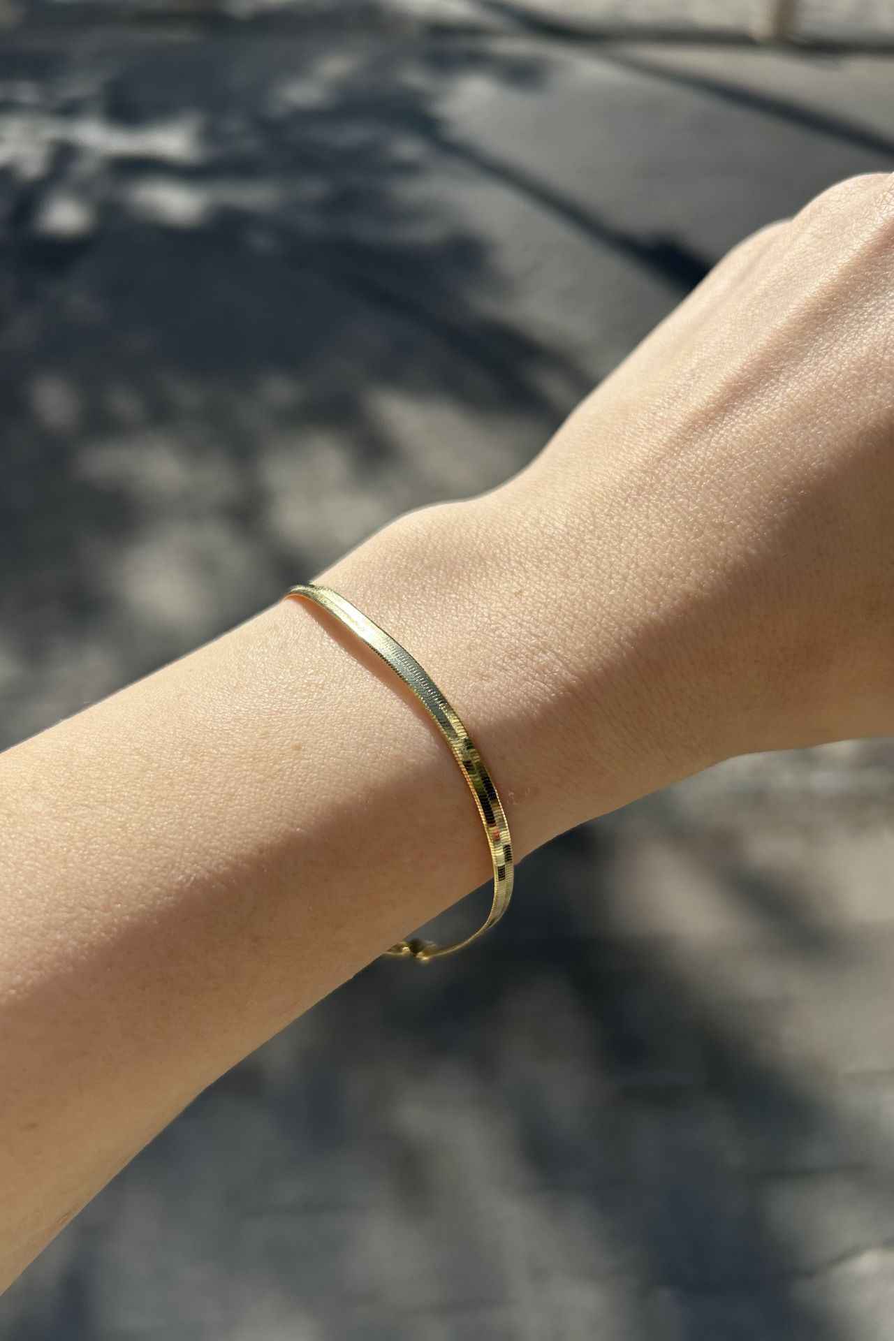 VIP Yassı İtalyan Zincir Bileklik 14K 19 cm