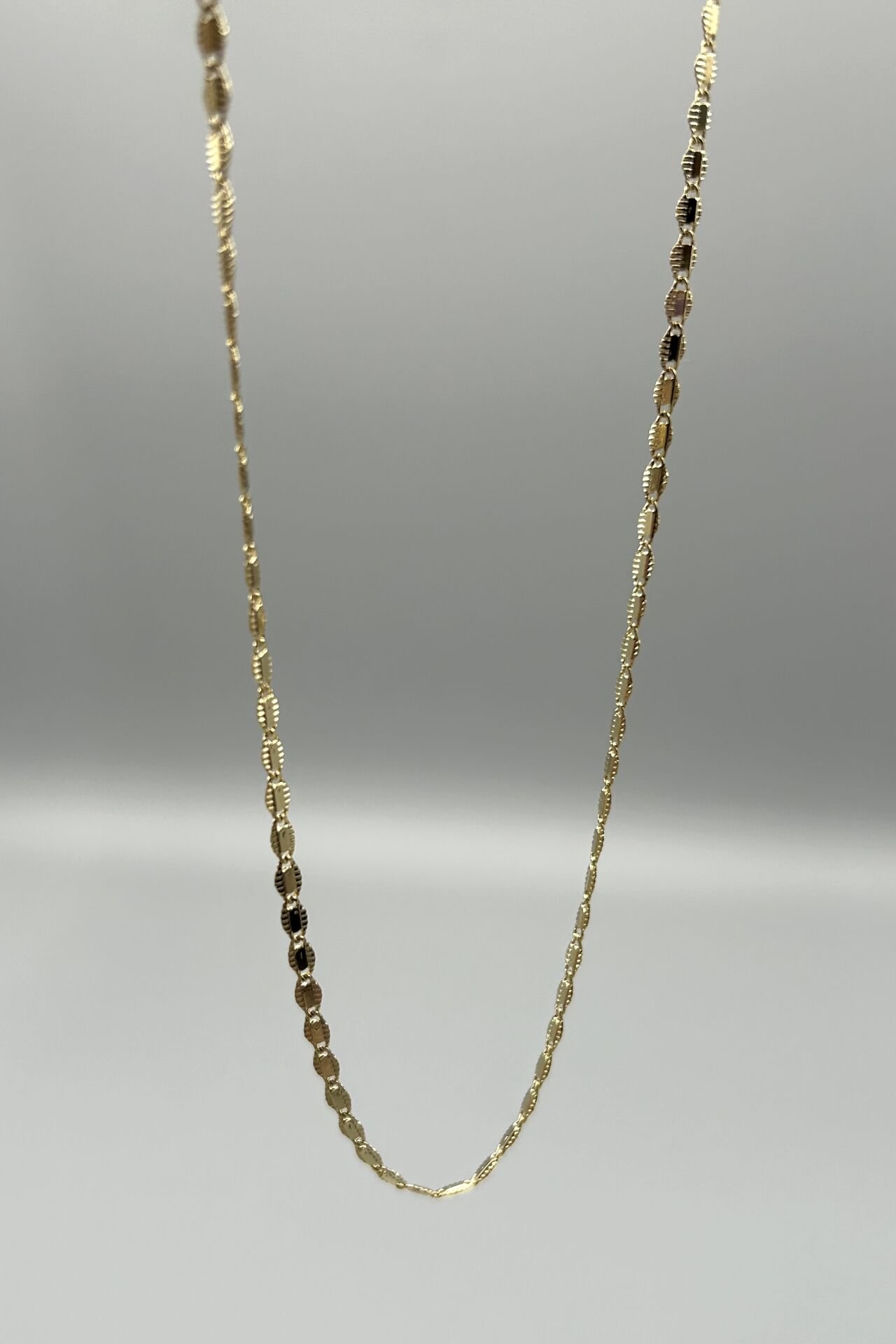 VIP Ezme Arpa Zincir Kolye 50 cm 14K Gold Rengi