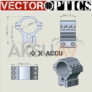 Vector Optics 30 mm X-Accu Düşük Dürbün Ayağı