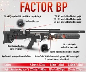 Hatsan Factor BP Bronz PCP Havalı Tüfek (Regülatörlü)