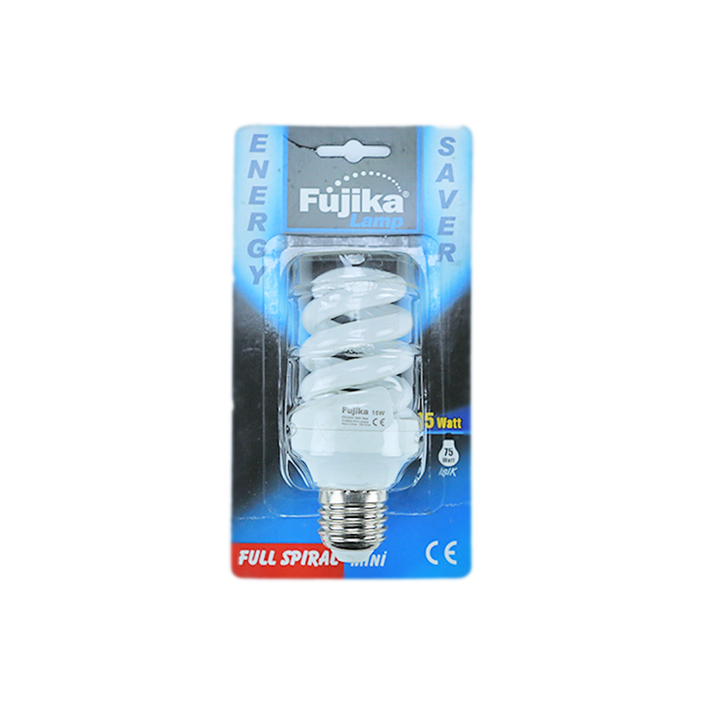 Fujika 15W 230V E27 Yeşil Spiral Tasarruflu Ampul